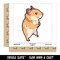 Water Bottle Sticker Set Wary Suspicious Syrian Hamster Standing Cute Waterproof Vinyl Stickers Pack Decal, Skateboard, Laptop, Car, Window, Bumper - 5 Pack